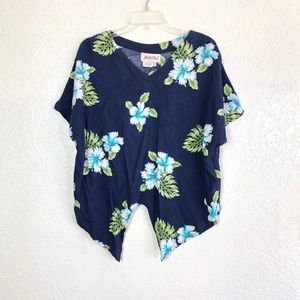 Bali Chic Women's Floral Knot Tie Front Top 14K